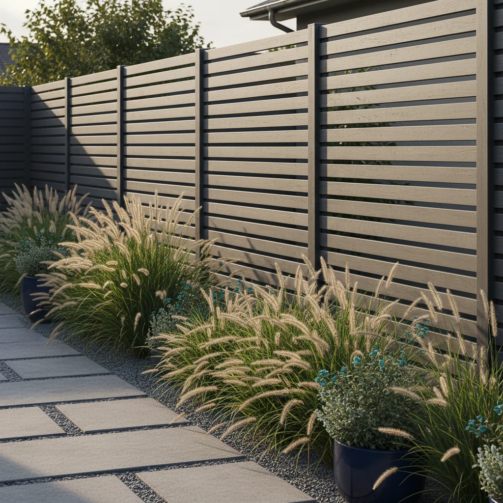 Composite privacy fence panels