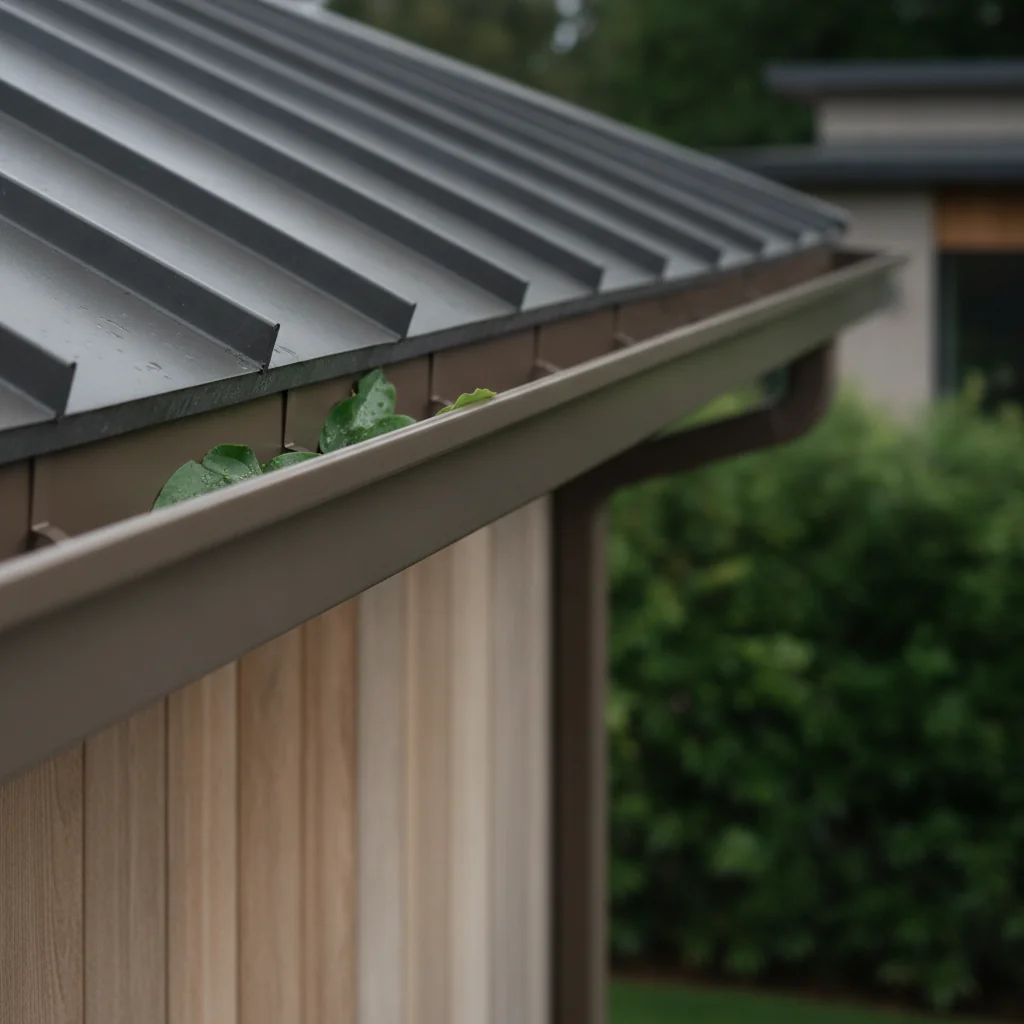 Seamless aluminum K-style gutters in white