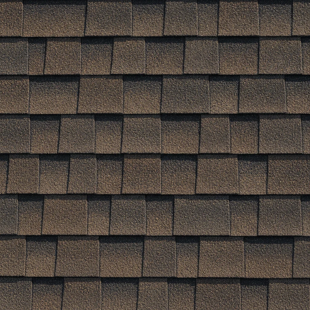 Architectural dimensional asphalt shingles close-up